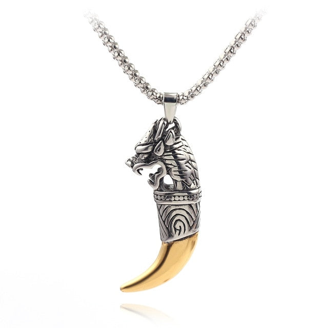Wolf Tooth Gold Necklace