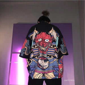 Oni Mask Kimono Shirt FF001A
